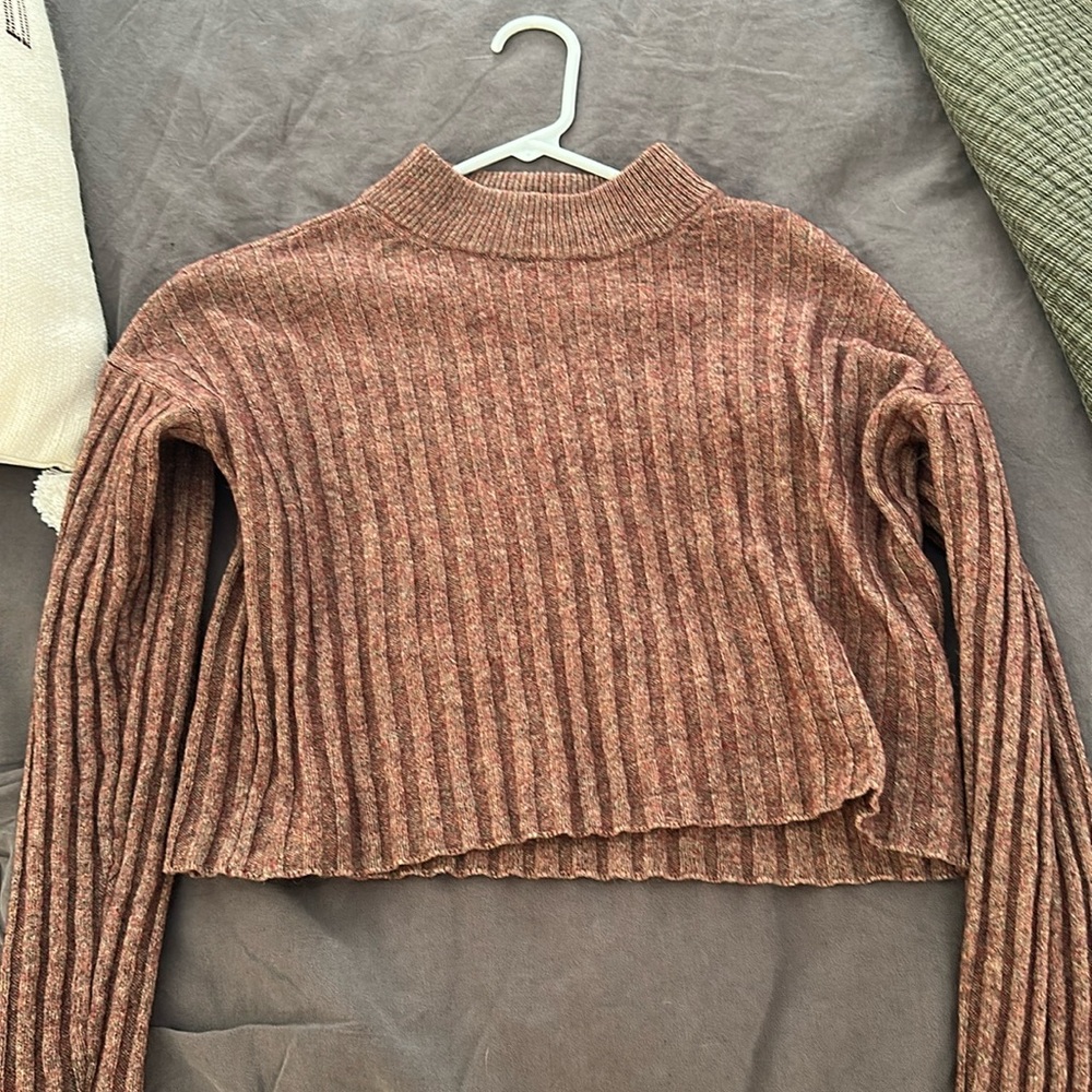 Madewell Cropped MockNeck Sweater
